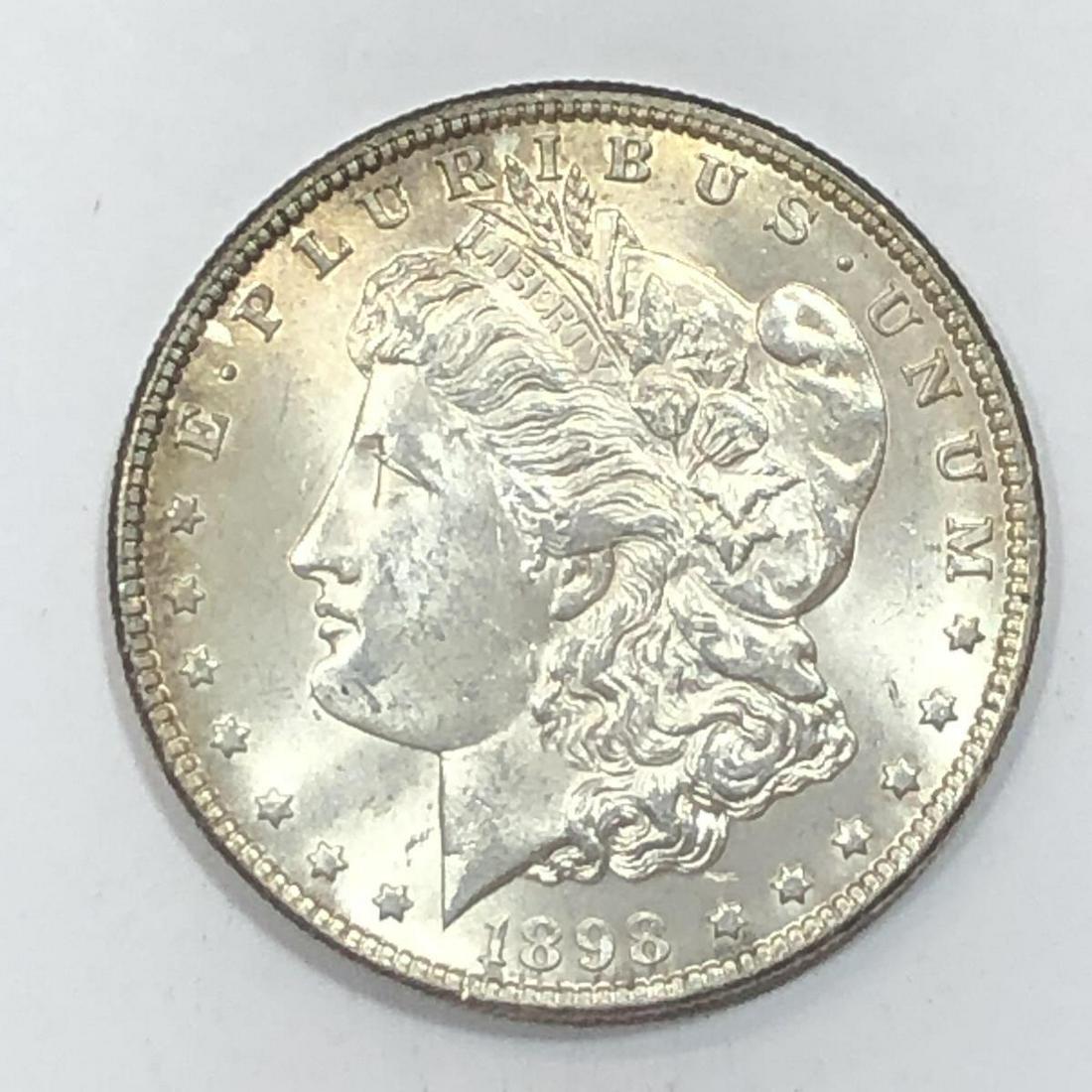 1898-O Morgan Silver $1 Brilliant Uncirculated BU (1 of 2)
