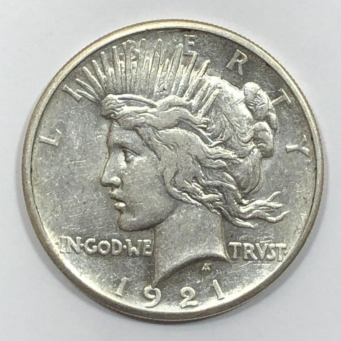 1921 Peace Silver $1 High Relief Extra Fine XF (1 of 2)