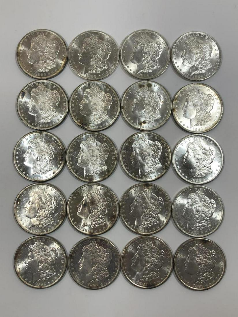 Investor Lot Mixed Date Roll Morgan Silver $1 BU (1 of 10)
