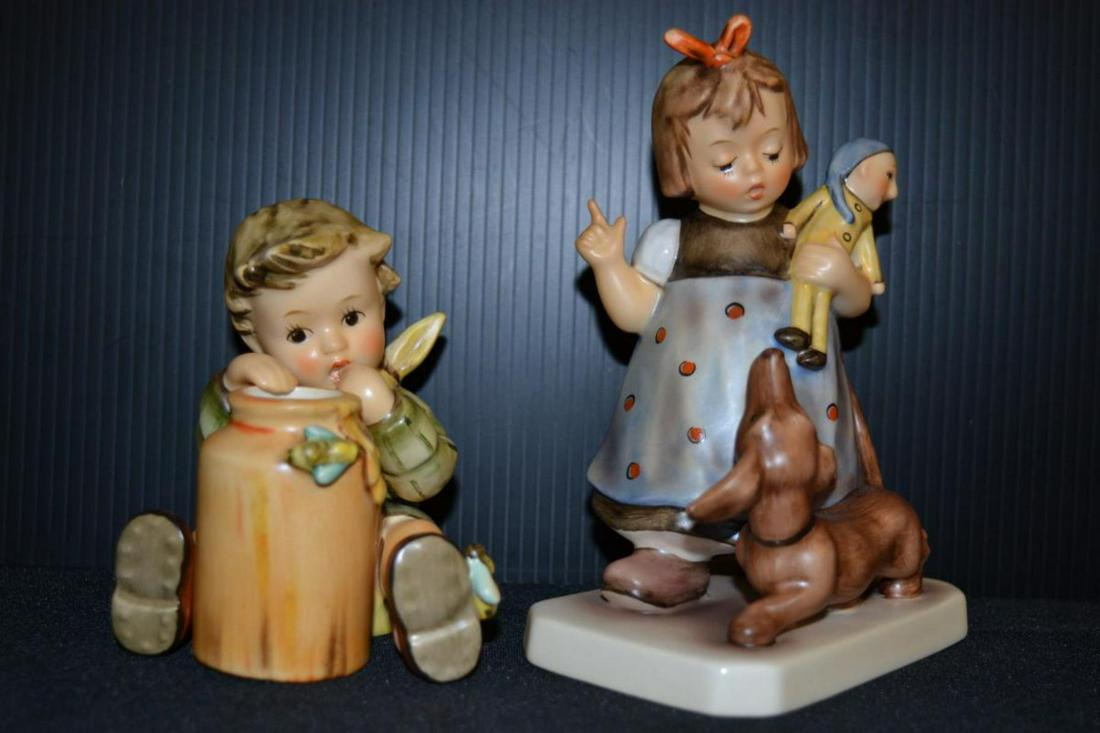 Pair of Boxed Hummel Goebel Figurines COA's: Pair of Boxed Hummel Goebel Figurines with COA's. Both are in Exclusive Edition boxes with original packing. Including-Behave! #778 5 1/2" tall Hum 339 TMK-8. Also-Honey Lover #804 3 7/8" tall Hum 312