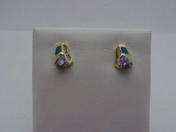 Lady's 14kyg tanzanite/diamond earrings