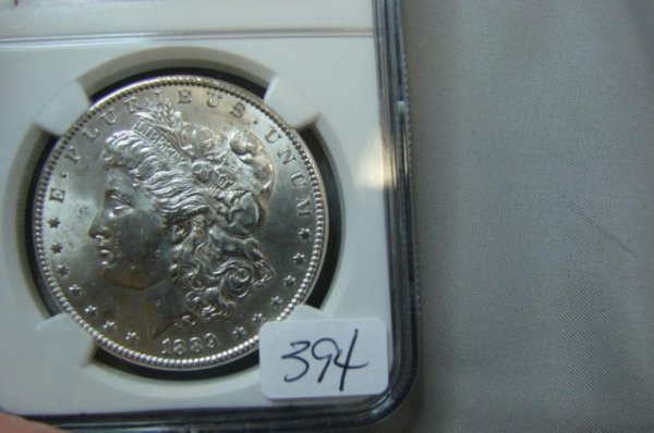 1889 Morgan Silver Dollar NGC MS 62: 1889 Morgan Silver Dollar NGC MS 62