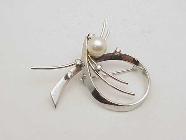 14kwg pearl/diamond pin bypass