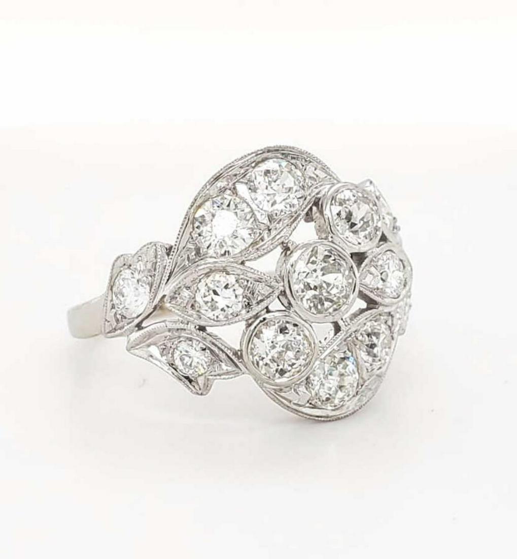 Vintage 14kt white gold diamond fashion ring (1 of 6)