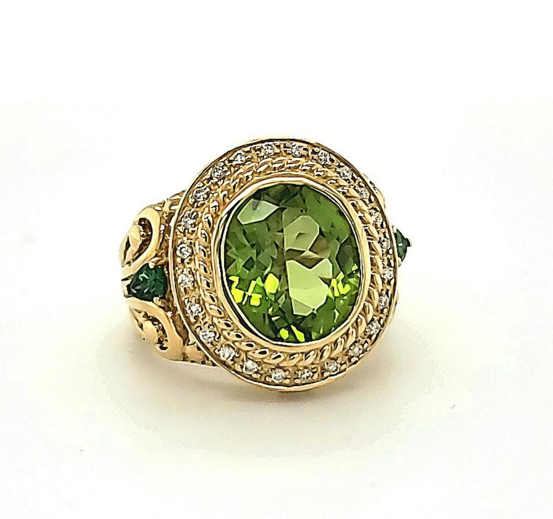 14kt yellow gold peridot fashion ring (1 of 6)