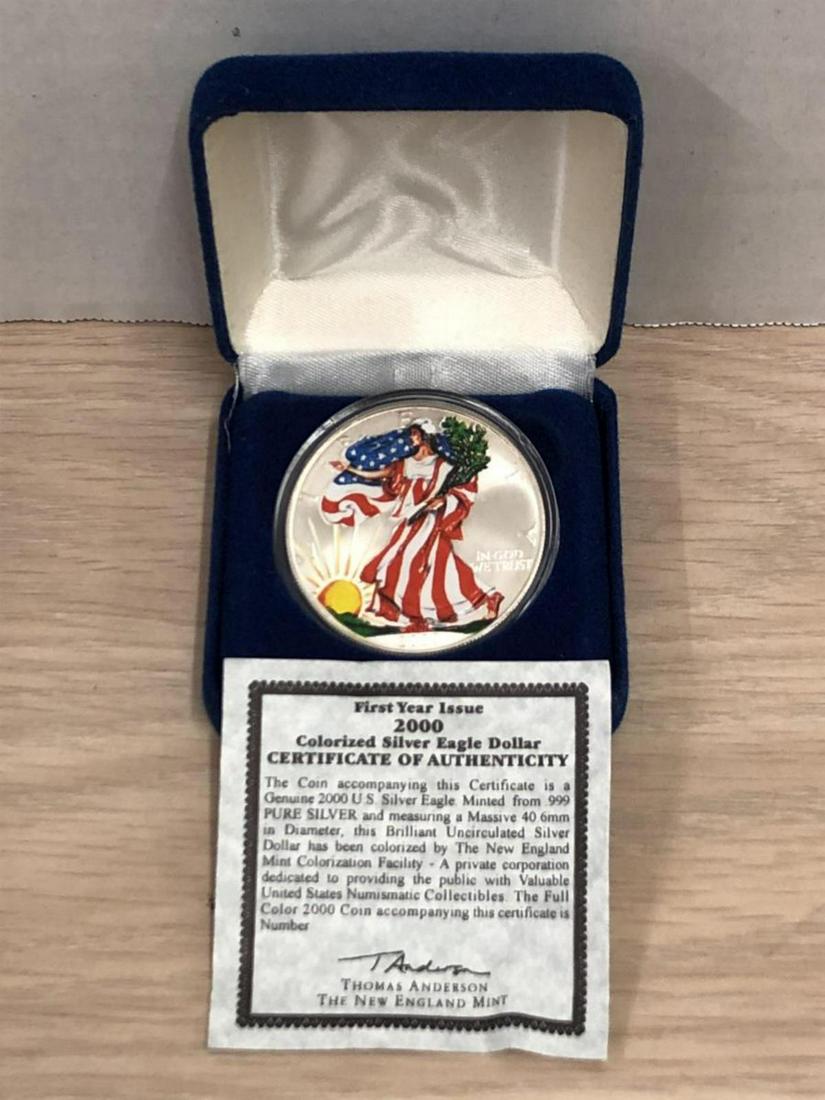 2000 Colorized Silver American Eagle Coin (1 of 3)