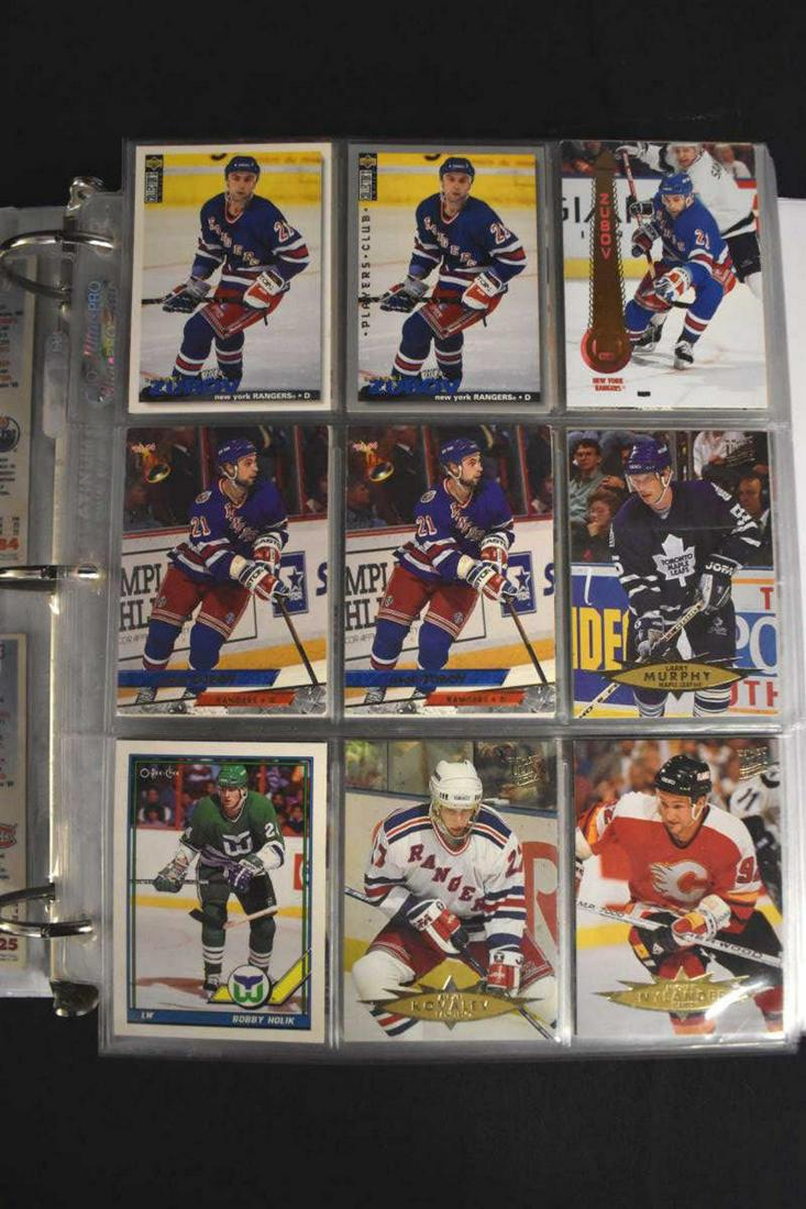 Binder of Over 600 NHL Hockey Cards: Binder of Over 600 NHL Hockey Card, O-pee Chee, Upper Deck, Fleer, Pro Set, etc. From late 80's to mid 90's.