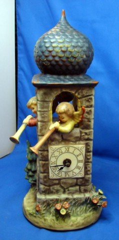 Hummel Call to Worship Clock: Hummel Call to Worship Clock with stand and original box, like new condition.