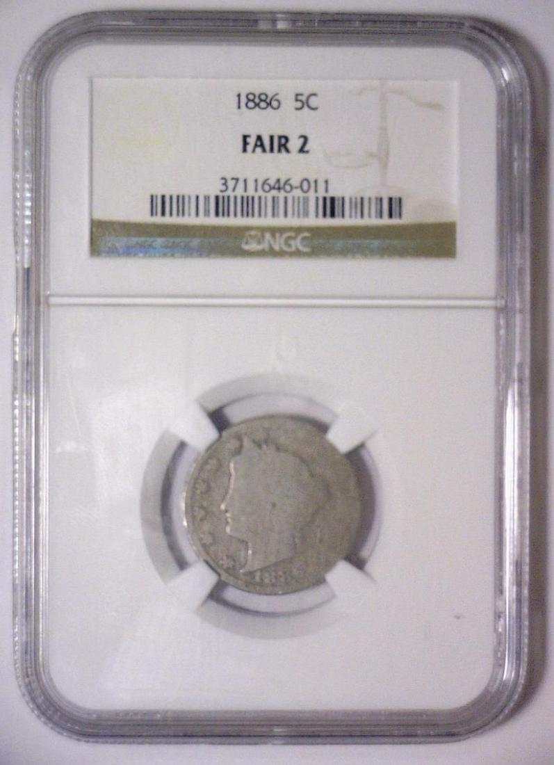 1886 Liberty Head Nickel NGC Fair F2 (1 of 3)