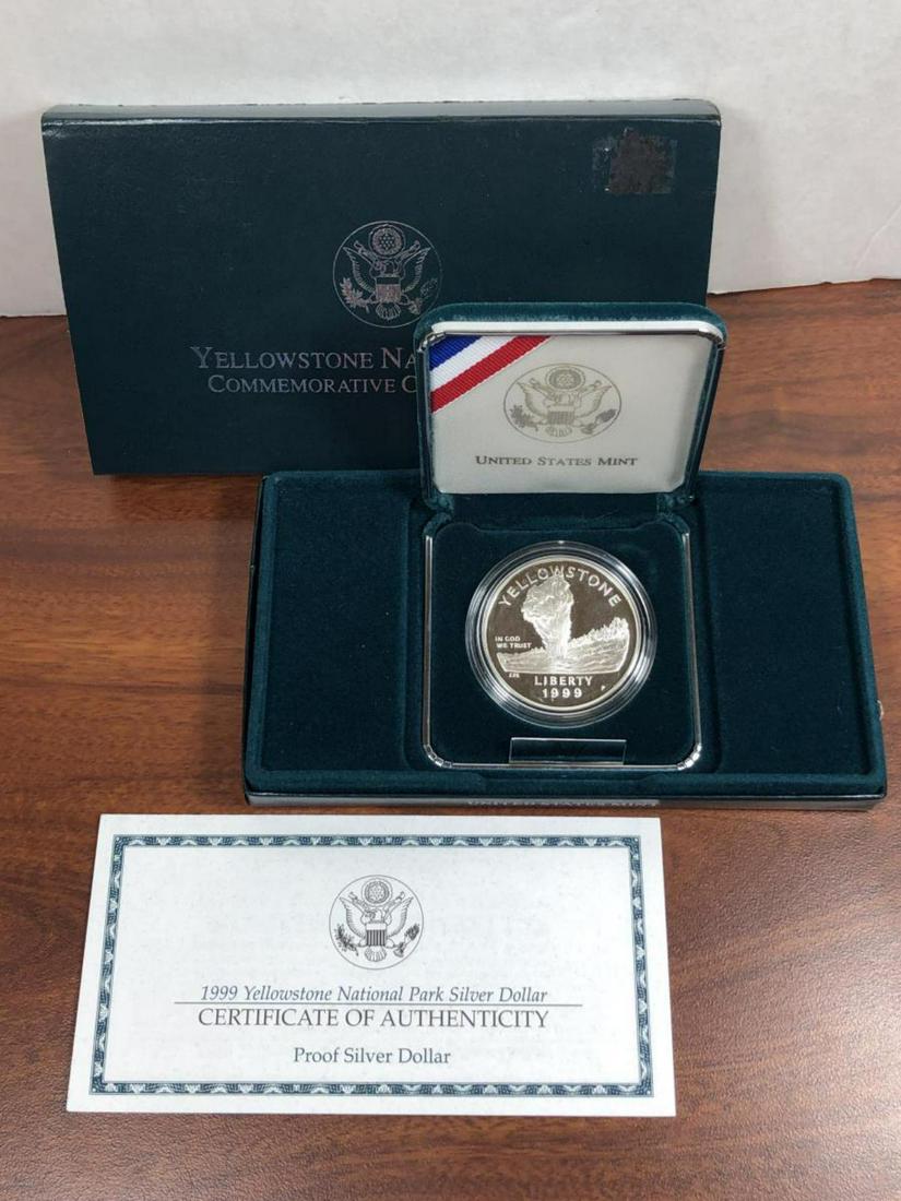 1999 Yellowstone Silver Proof Commem.  $1 (1 of 3)