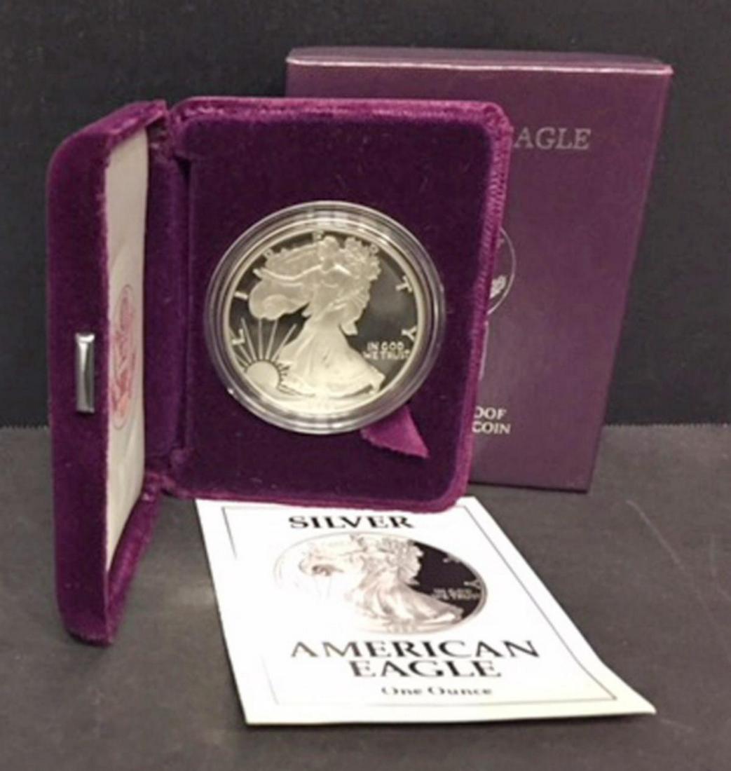 1992 Proof Silver American Eagle with Box & COA (1 of 3)