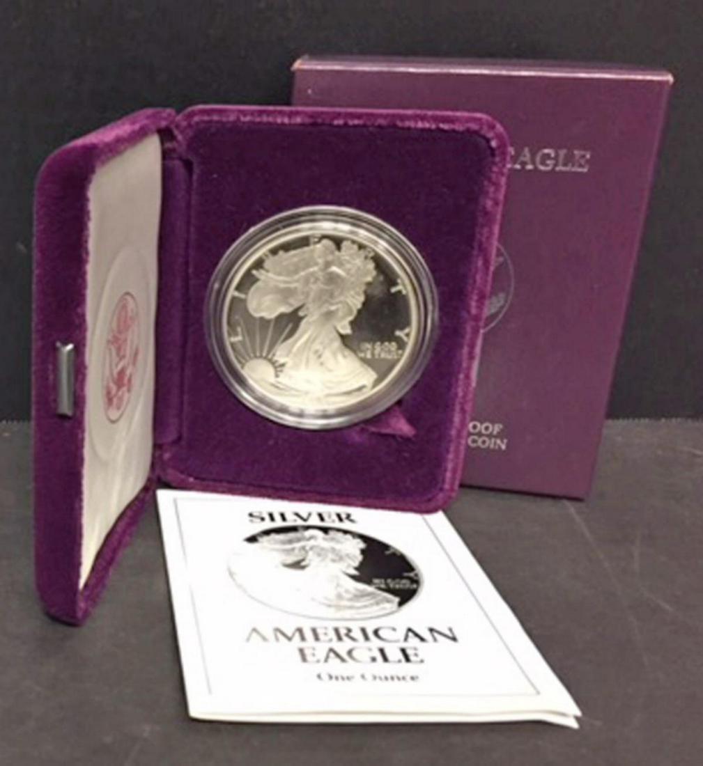 1993 Proof Silver American Eagle with Box & COA (1 of 3)