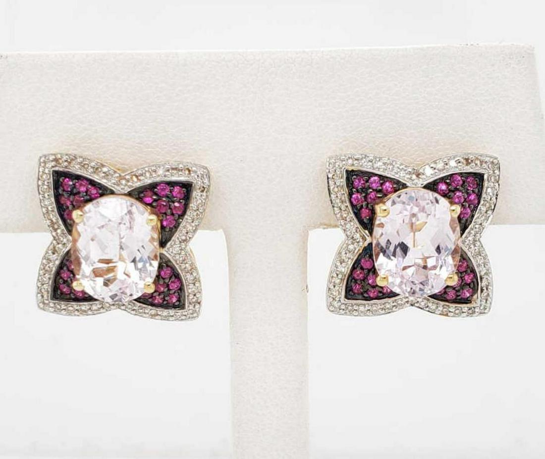 14kt yellow gold morganite earrings (1 of 3)