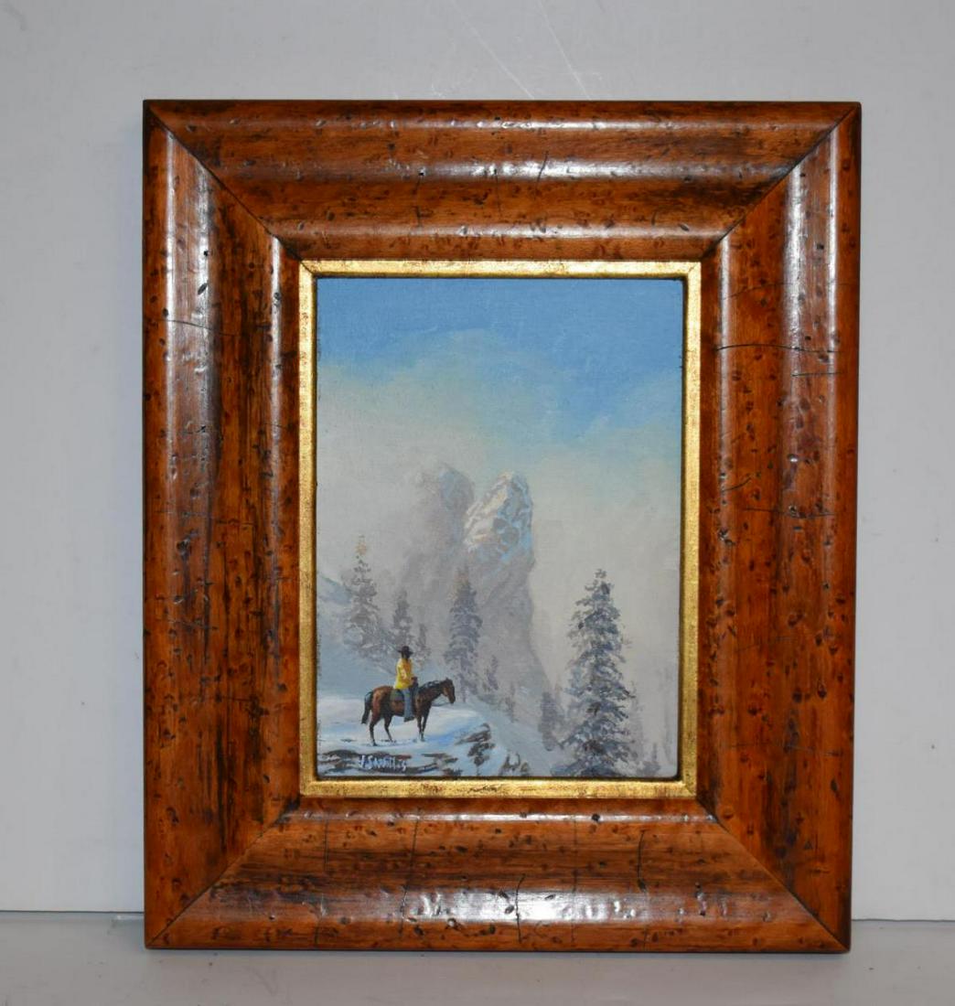 Joseph S Willis Acrylic Painting, Hidden Trail: Joseph S Willis Acrylic Painting, Hidden Trail. Frame size 9.25" x 11"