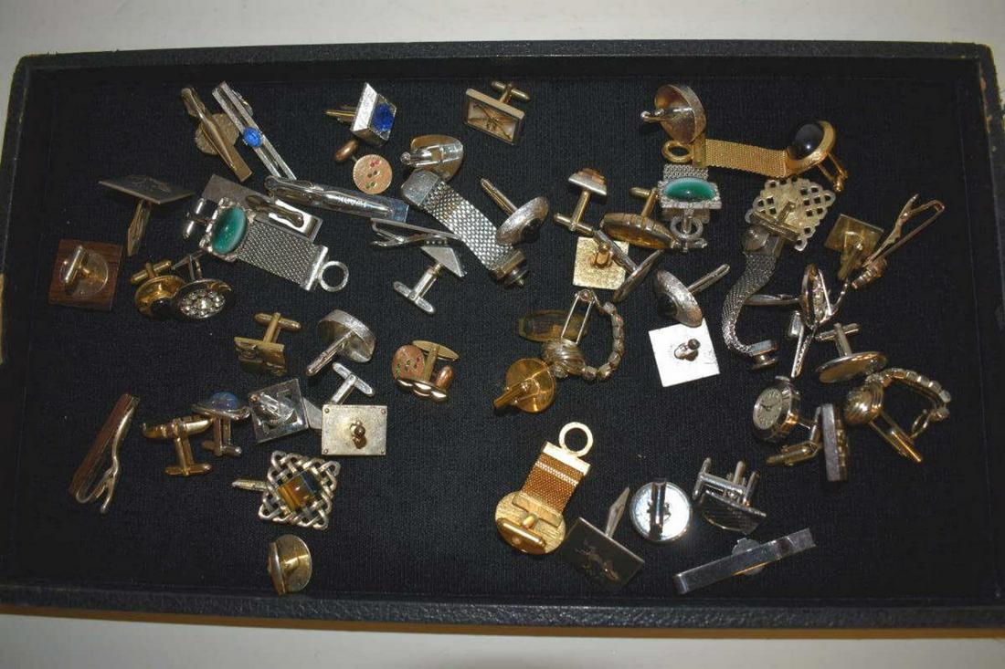 Group of Cuff Links and Tie Bars (1 of 4)