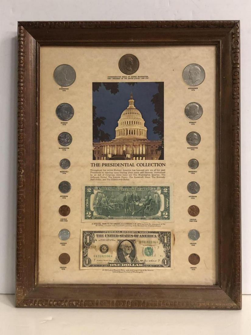 Framed Presidential Coin & Currency Collection (1 of 6)