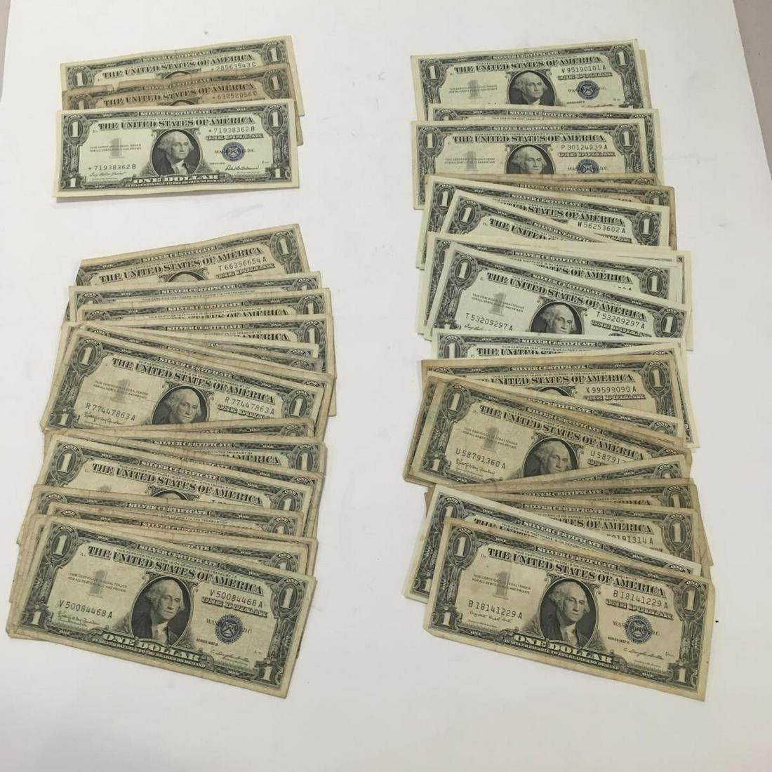 50 Series 1957 $1 Silver Certificates with STARS (1 of 5)