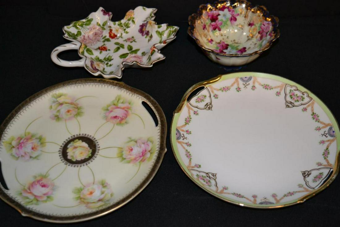 Porcelain Collection Royal Danube Royal Nippon: Collection of Vintage Porcelain Bowls & Plates From Royal Danube, Royal Nippon, Porzellanfabrik Moschendorf & more. Interesting eclectic group including 1-Royal Nippon bowl with hand painted floral pa
