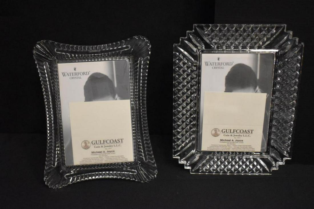Pair of Waterford Clear Crystal Picture Frames (1 of 3)