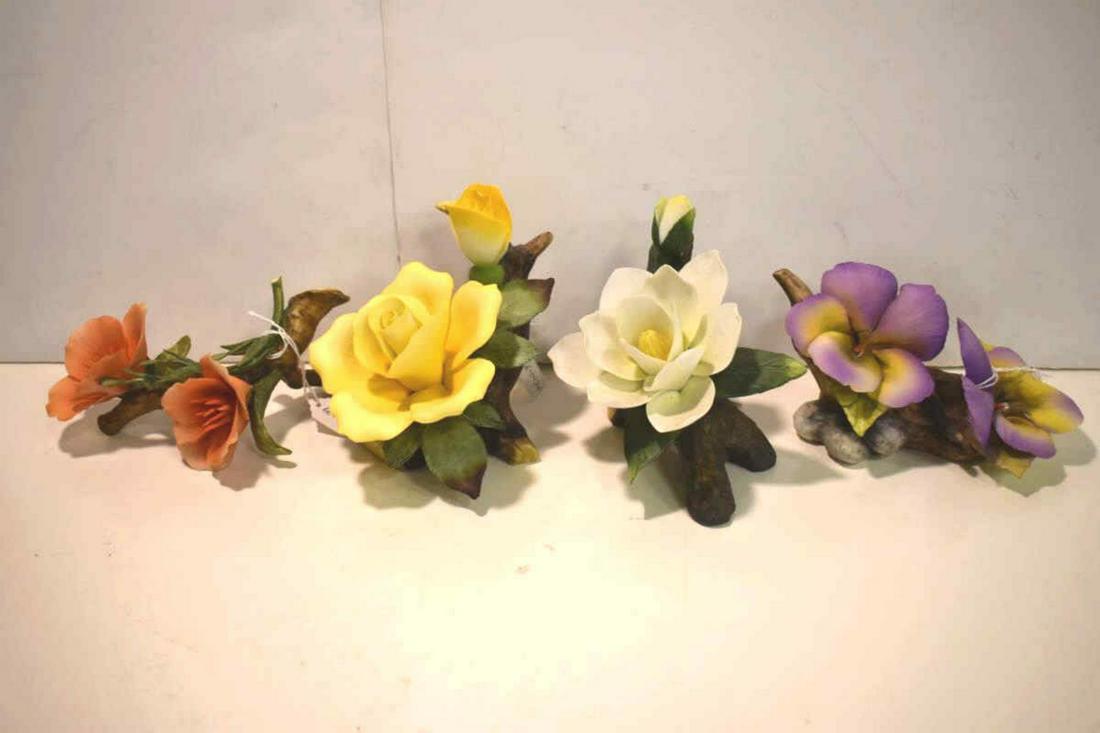 Four Porcelain Floral Groups (1 of 3)