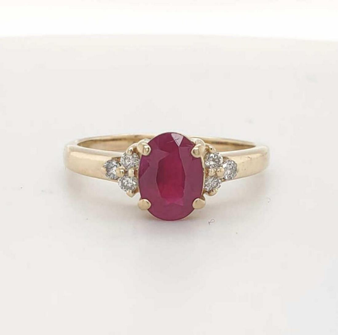 14kt yellow gold ruby and diamond ring (1 of 6)