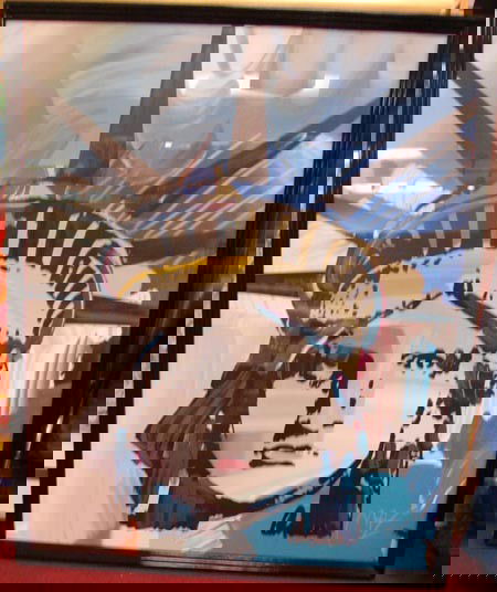 Peter Max Liberty Ltd. Ed. Print Framed: Framed under glass Peter Max serigraph Liberty #114/300; 34" x 42". COA & Statement of Replacement Cost from Hanson Art Galleries. Professional Shipping only.