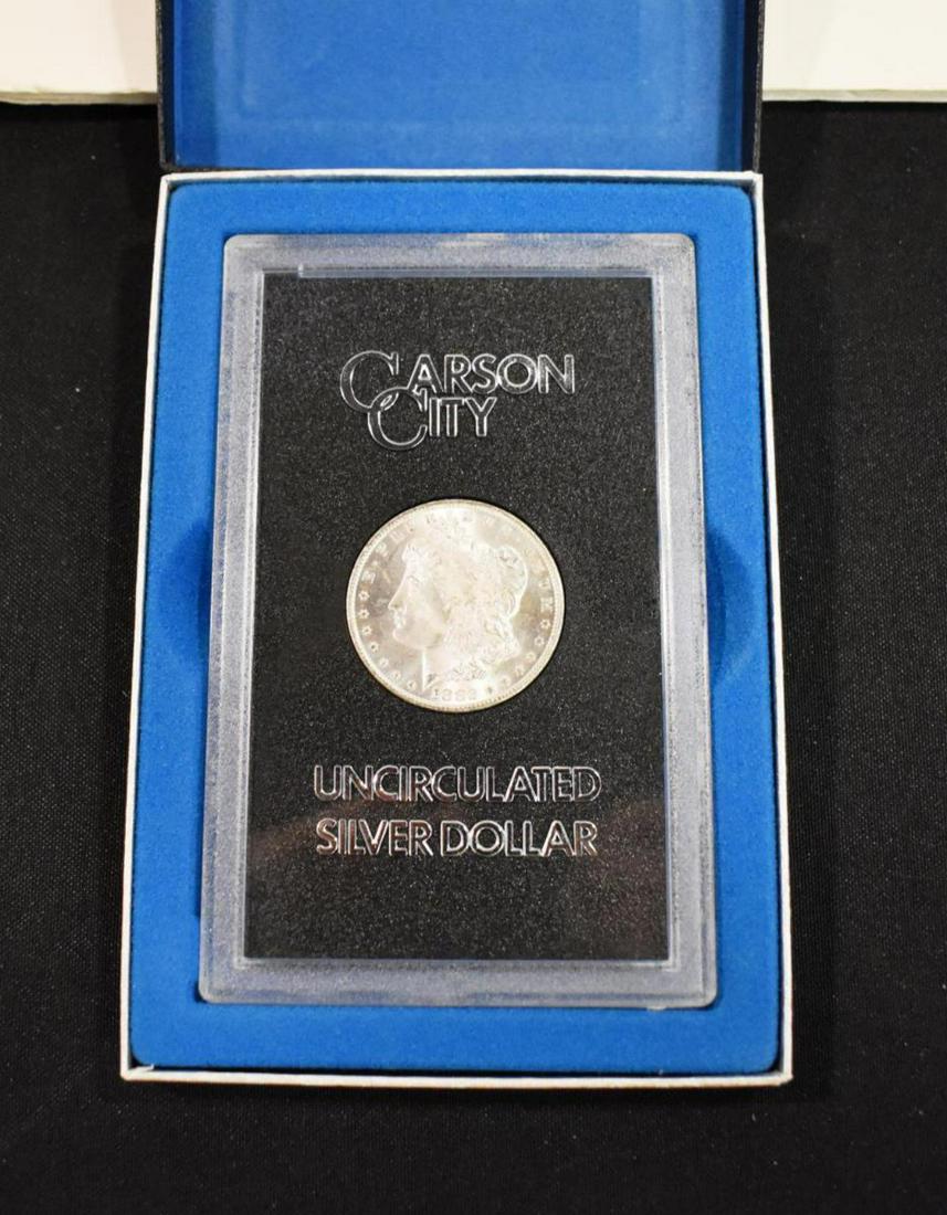 1882 Carson City Morgan Silver Dollar BU 63+ GSA (1 of 3)