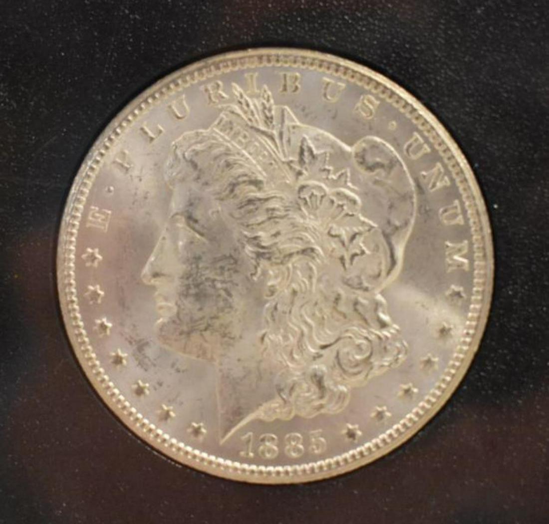 1885 Carson City Silver Dollar BU62 Box & Papers (1 of 2)