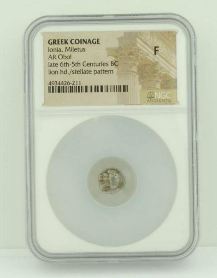 Ionia, Miletus, 6th-5th Century BC, AR Obol NGC F (1 of 4)