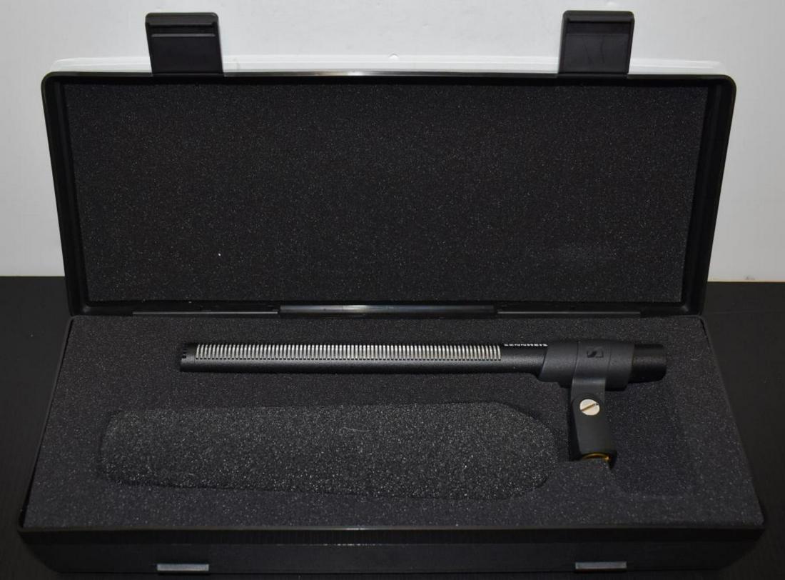 Condenser Microphone: Condenser Microphone. Sennheiser MKH416P48 U3 Super-Cardioid Shotgun Condenser Microphone Matte Black(POS ID-100063698). Comes with box. Measures 10" in diameter.