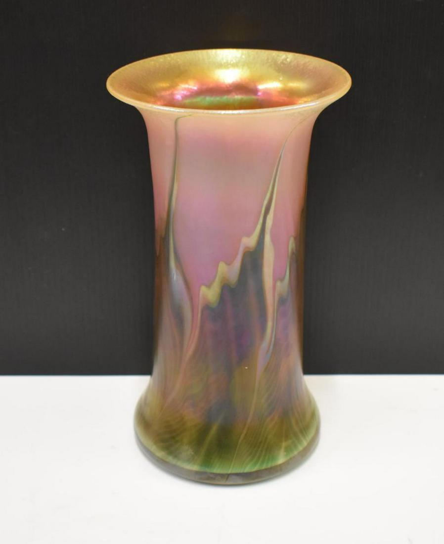 Steven Lundburg Pulled Feather Vase Signed (1 of 5)