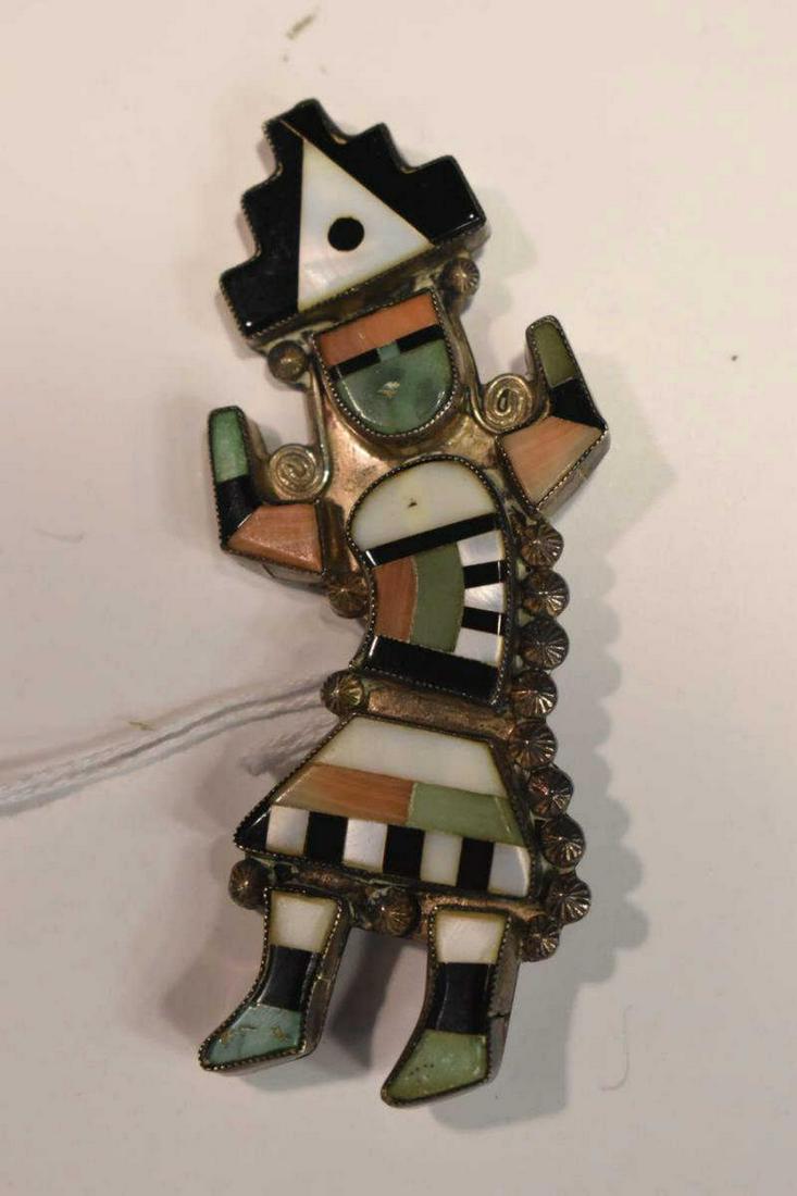 Vintage Zuni Rainbow Man Dancer Brooch (1 of 5)
