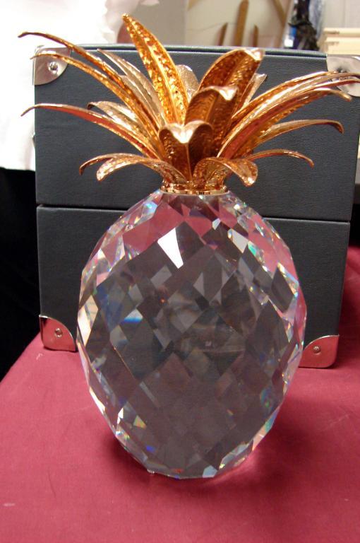 Swarovski Giant Pineapple w/Original Box: Swarovski Giant Pineapple in original box; perfect condition; 10.2" x 6.7", designed by M. Schfreck.