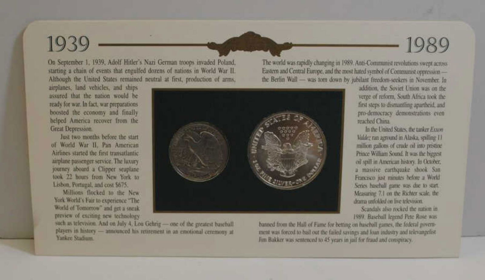 Comparing Then & Now - 1939 vs. 1989 (1 of 2)