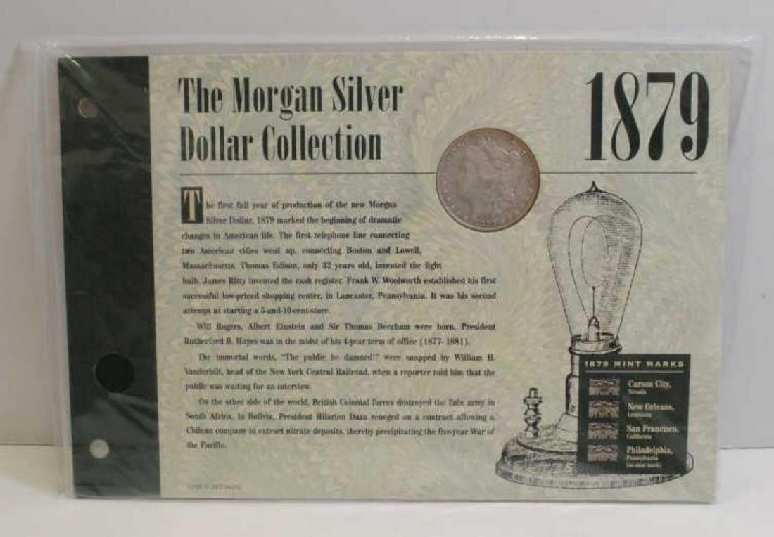 1879 Morgan Dollar in Educational Folio (1 of 2)