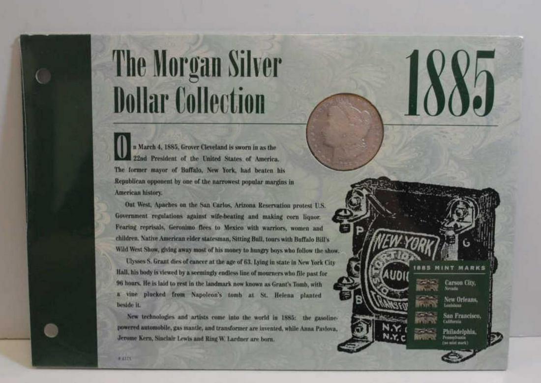 1885 Morgan Dollar in Educational Folio (1 of 2)