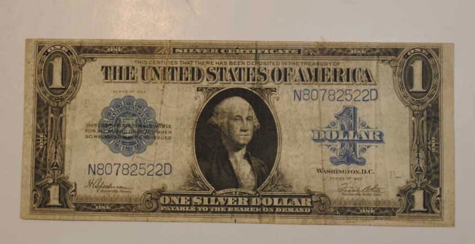 1923 $1 Silver Certificate Circulated (1 of 2)