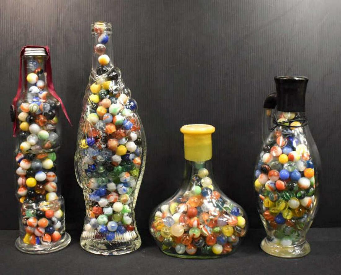 Group Of Marbles In Glass Bottles (1 of 9)