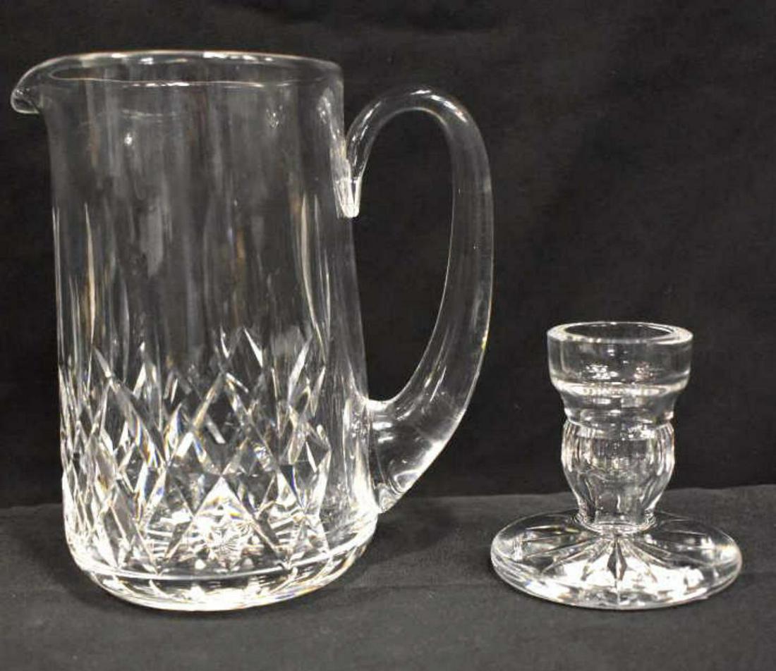 Crystal Waterford Pitcher & Candlestick Holder (1 of 4)