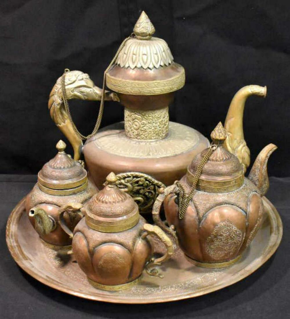 Fine Tibetan Brass & Copper Coffee/ Tea Service (1 of 6)