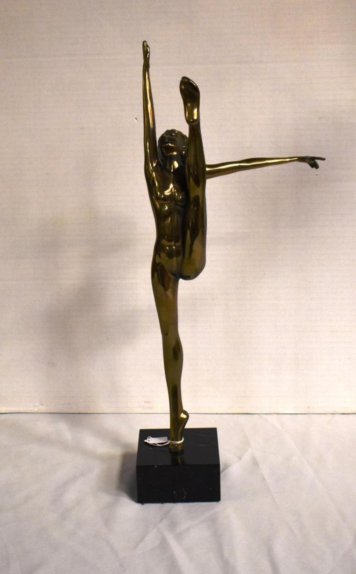 Lim. Ed. Tom Bennett Bronze Nude "Finale": Lim. Ed. Tom Bennett Bronze Nude "Finale", measuring approximately 21.5" tall. Signed Tom Bennett and numbered #102/250