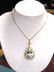 149A: 14k 2tone aquamarine & diamond necklace 44ct