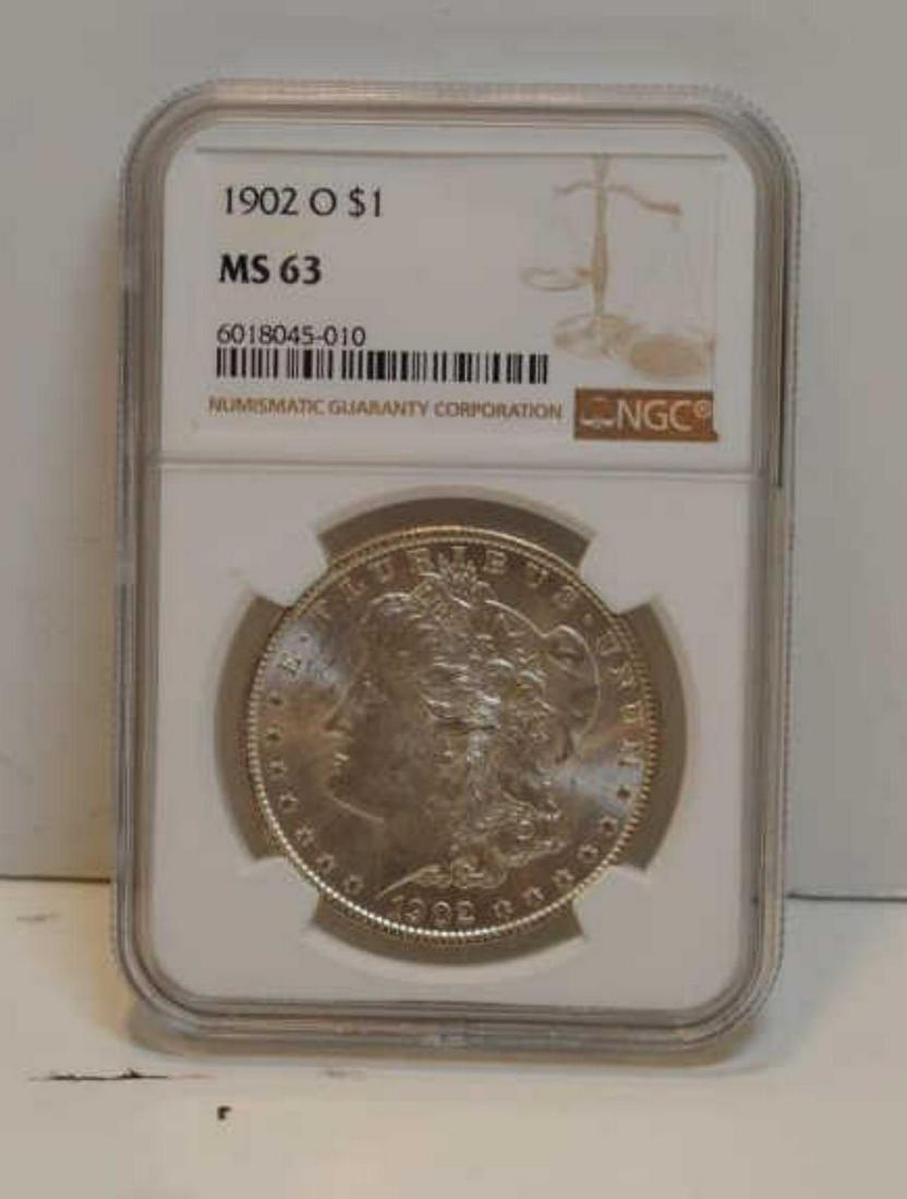 1902-O Morgan Silver Dollar NGC MS63 (1 of 3)