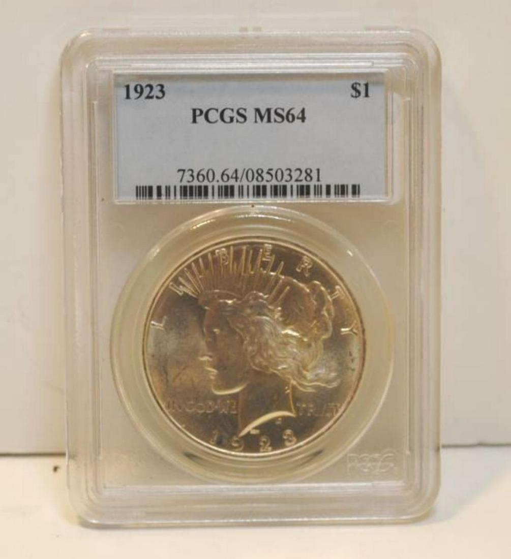 1923 Peace Silver Dollar PCGS MS64 (1 of 3)