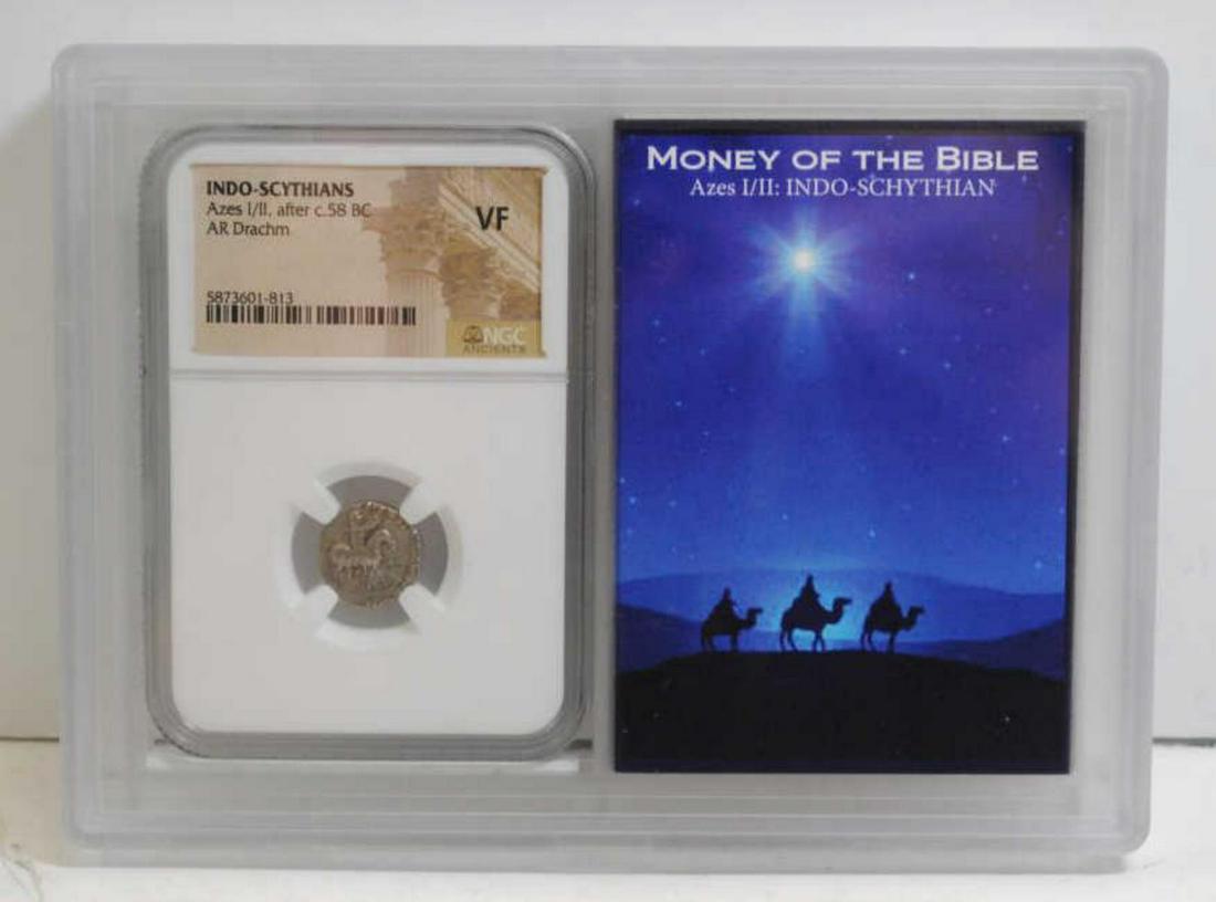 Azes I/II, After c.58 BC, Indo-Scythians, NGC VF (1 of 4)