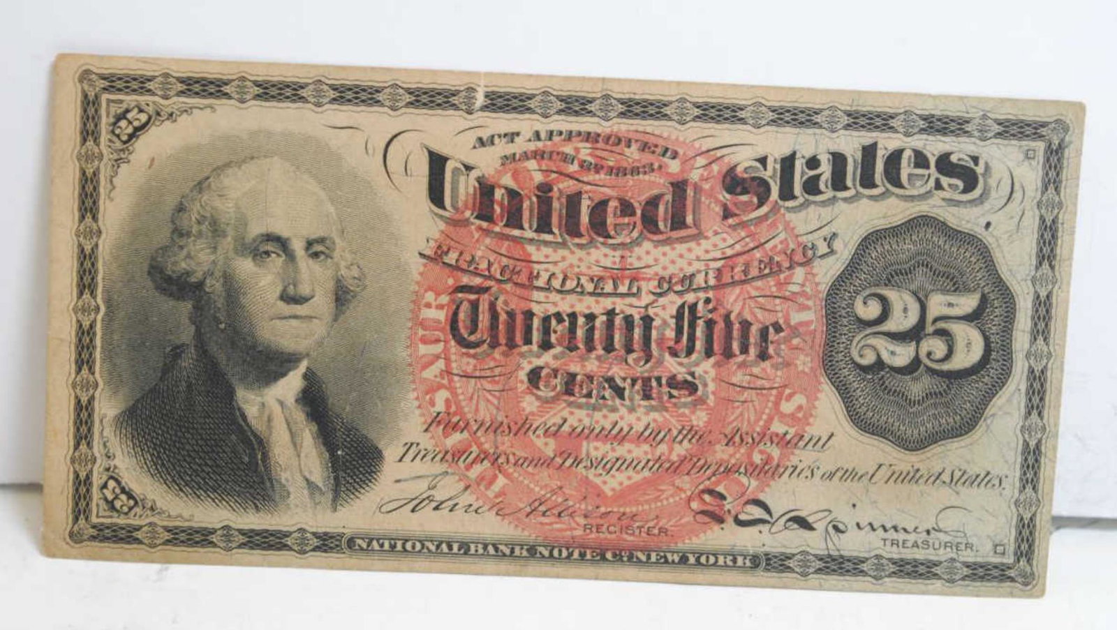 25 Cent Fractional Currency Fourth Issue Fr. 1303: 25 Cent Fractional Currency Fourth Issue Fr. 1303 VF