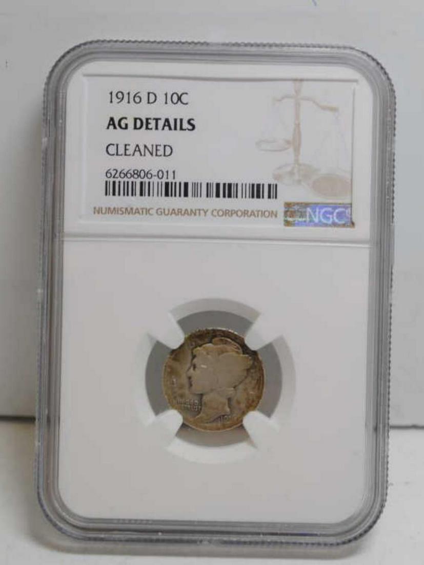1916-D Mercury Dime NGC AG Details (1 of 3)