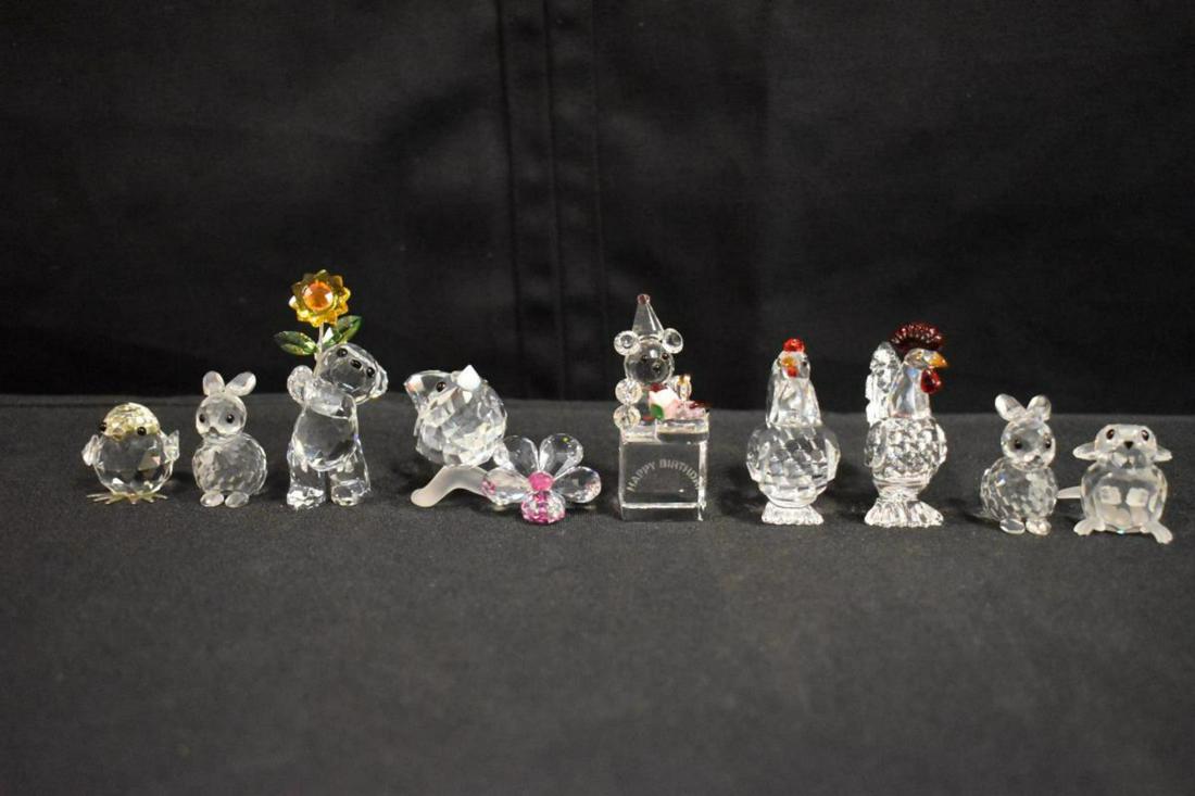 Group of Nine Swarovski Crystal Animal Figurines (1 of 5)