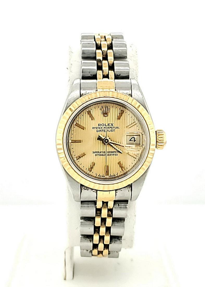 Ladies two tone Rolex Datejust watch (1 of 7)