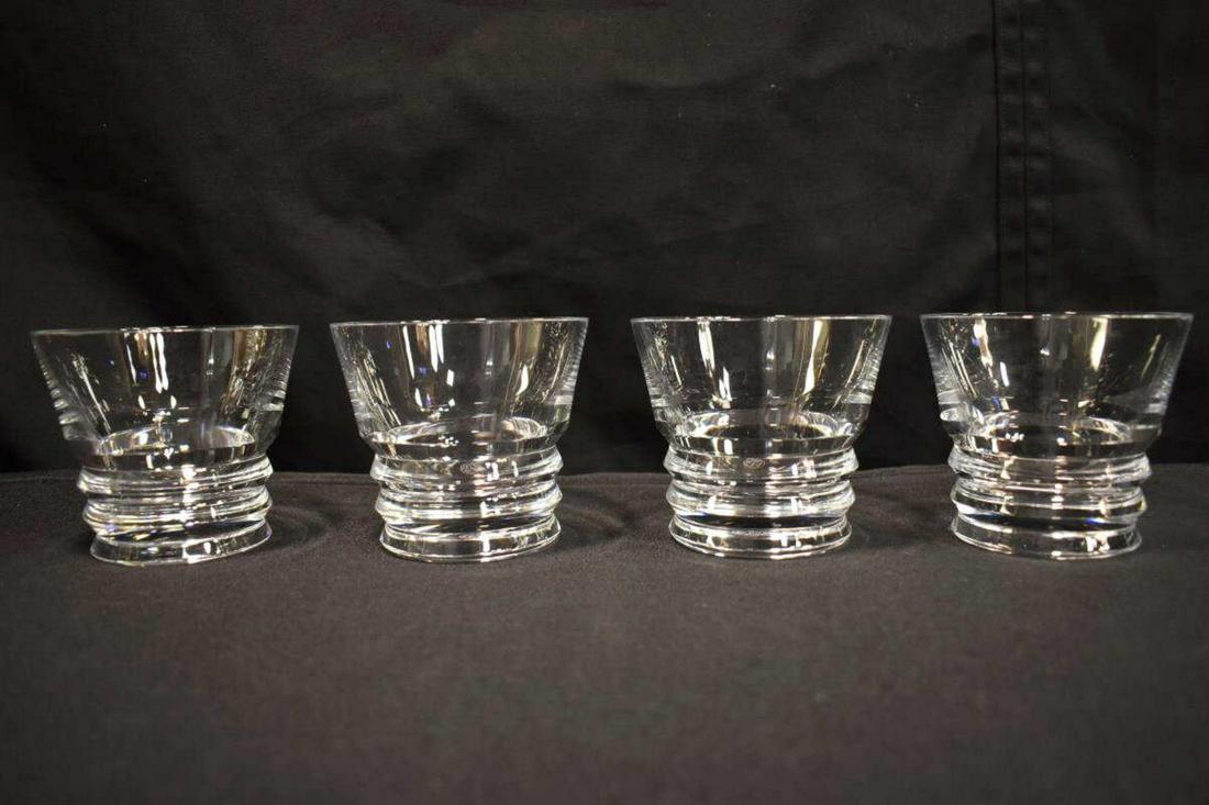 Set of four Baccarat Vega Whiskey Tumbler's: Set of four Baccarat Vega Whiskey Tumbler's with reverse acid stamps, 3 1/4"h.